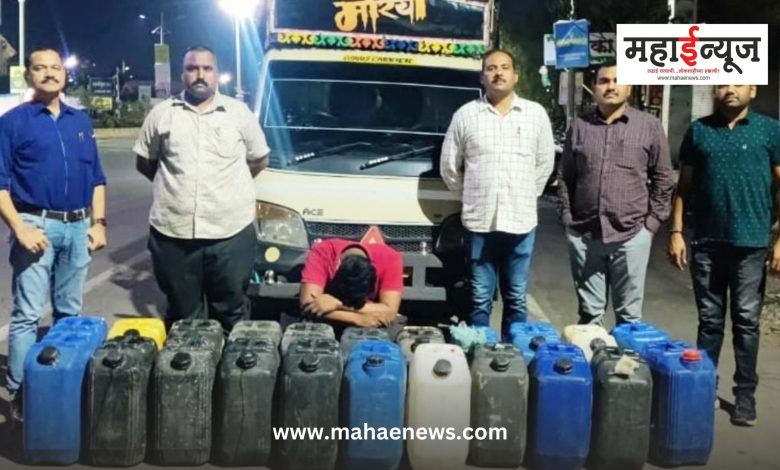 During the State Excise raid in Shirur taluka, goods worth Rs. 6 lakh were seized including village liquor