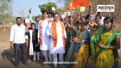 Shrirang Barne reached tribal villages for campaigning