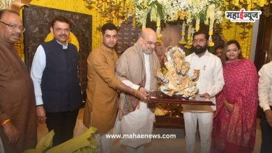 Union Home Minister Amit Shah had darshan of Lord Ganesha at Varsha's abode