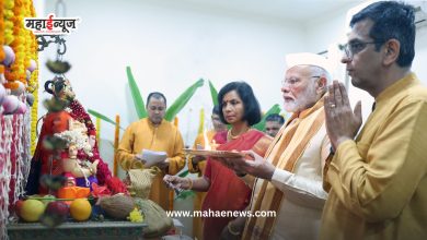 Prime Minister Modi visits Chief Justice at Ganapati Darshan