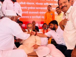  Cow shelters, grants, cattle, conservation, funds, dr. Milind Ekbote, hunger strike, suspended, Mahesh Landge,