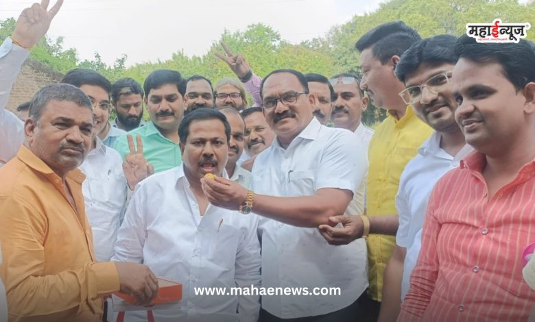 Cheers from supporters of Pimprit MLA Anna Bansode