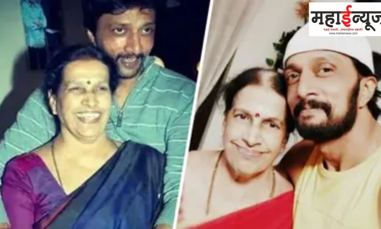 kannada,actor,kicha sudeep,mother,dead,body,tears,saroja sanjeev,bangalore,death,shraddha,water,