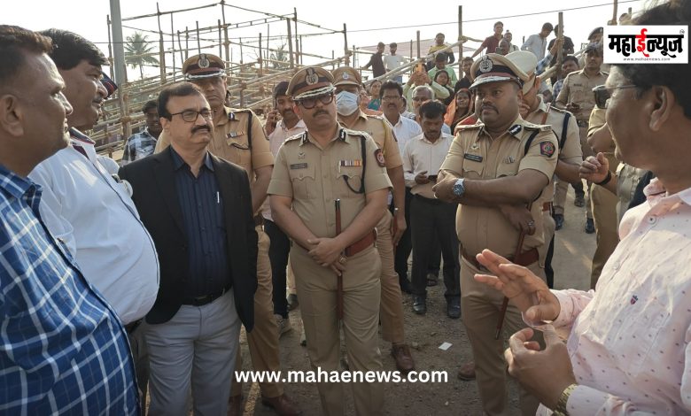 Divisional Commissioner and Police Commissioner inspected the preparations for the Vijaystambh greeting program