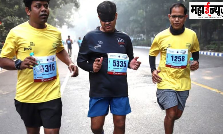 Kolkata, Visually Impaired, Asif Iqbal, Tata, Mumbai, Marathon 2025, Participants,