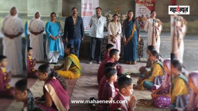 The ideal of Indian culture was presented to the students by worshipping their parents.