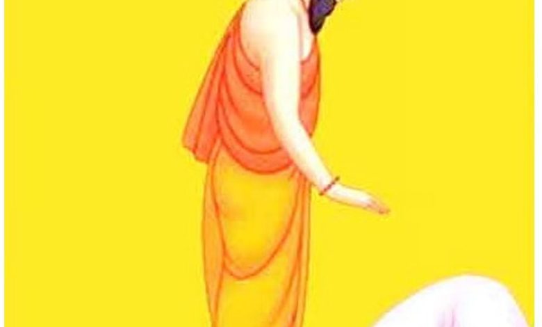 Met, ghost, esteemed, God, saint's words, guru.