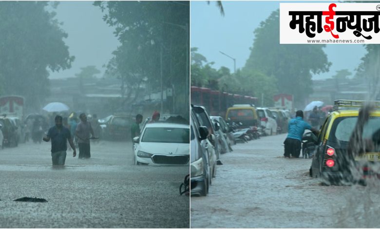 Mumbai, suburban area, the rain, literally, a commotion,