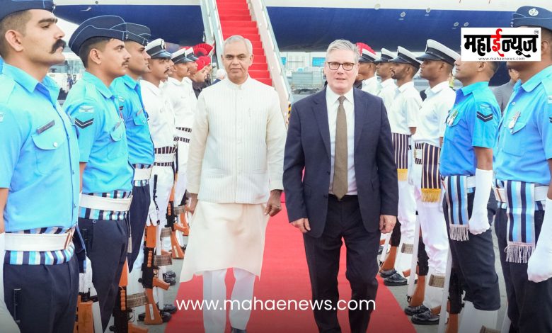 British Prime Minister Sir Keir Starmer arrives in Mumbai