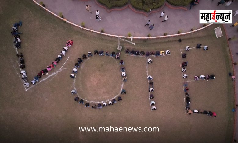 An innovative initiative by the Pimpri Chinchwad Municipal Corporation for voter awareness.