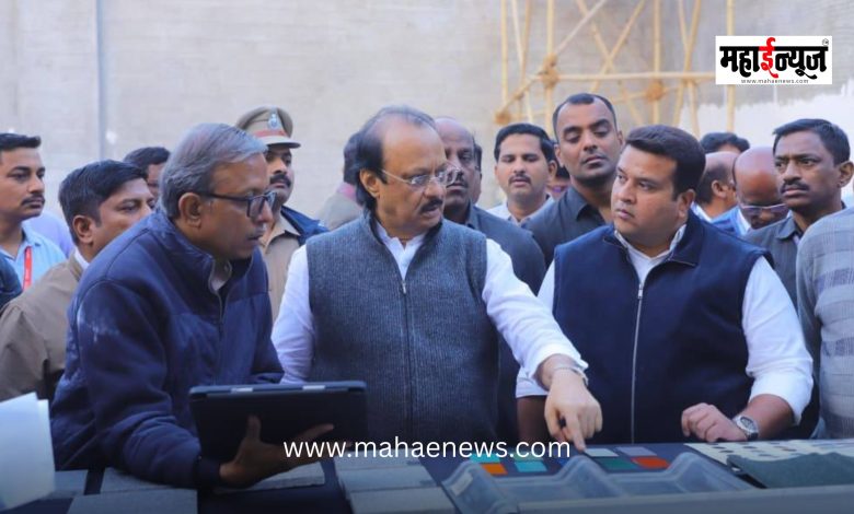 Deputy Chief Minister Ajit Pawar inspects development works in the city.