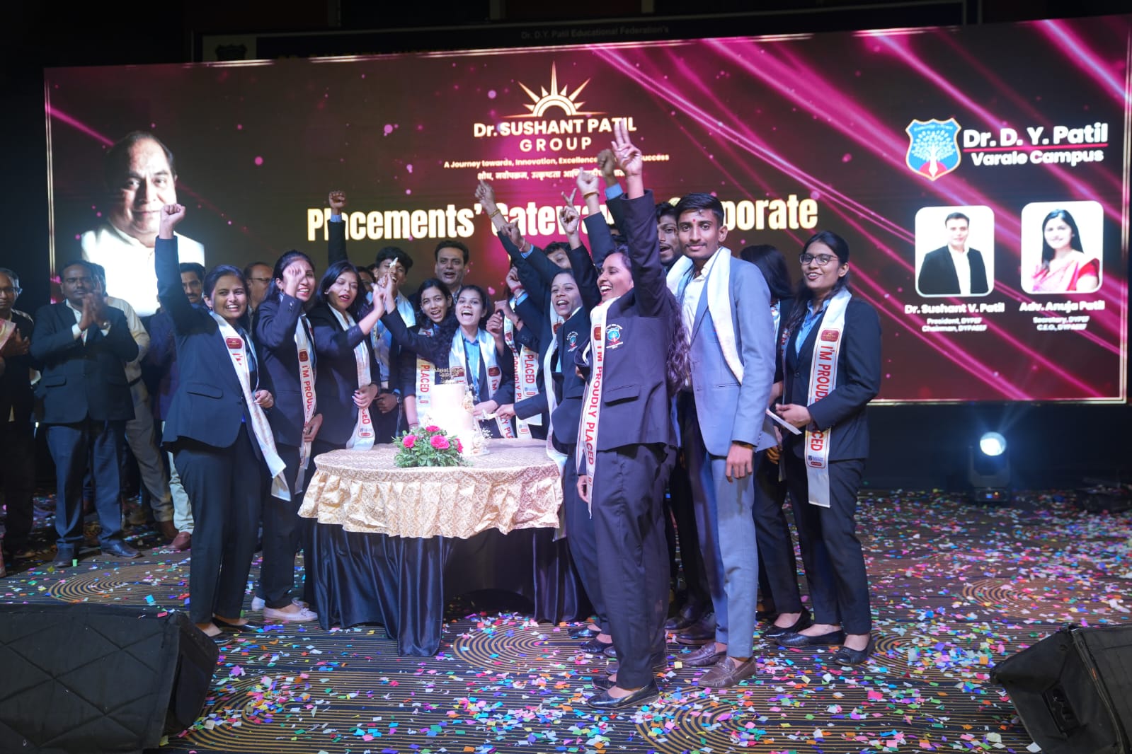 Grand Felicitation of Students for Successful Placements by the Dr. Sushant Patil Group