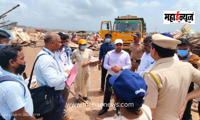14 acres of land cleared during encroachment removal drive in Mumbai suburbs.
