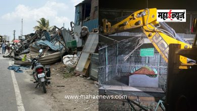 Demolition drive in Chikhali-Kudalwadi at 3 AM; five religious structures razed.