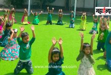 'Green Day' celebrated with enthusiasm by Senior KG students at Priyadarshini School, Moshi.