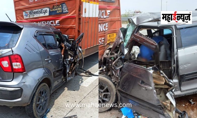 Horrific accident on Samruddhi Mahamarg; 5 members of a single family from Chandrapur killed on the spot.