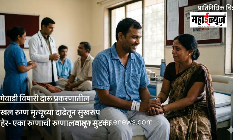 Patient admitted in the Phugewadi illicit liquor case safely recovers from the brink of death.
