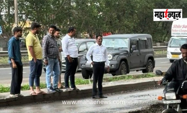 Immediately concrete the service road in Punawale; Navnath Dhawale demands.