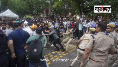 Police lathi-charge CJP protesters; metro station closed, internet disrupted.