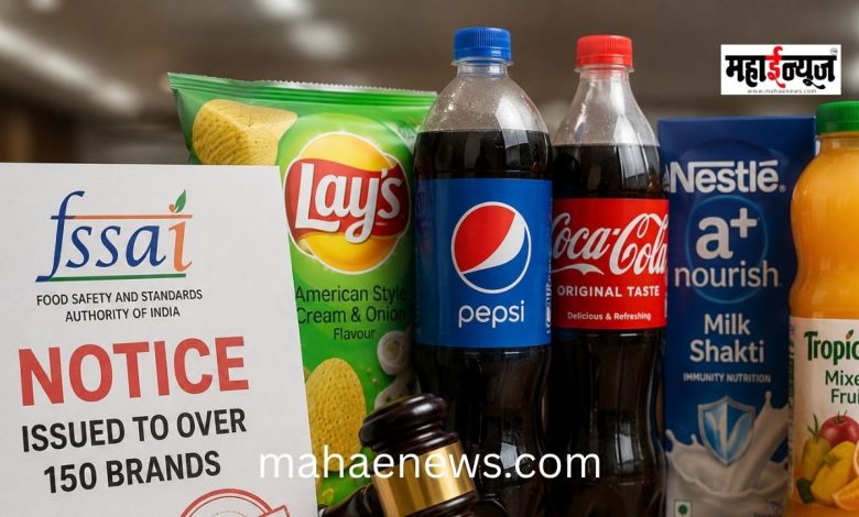 FSSAI issues notices to over 150 brands, including Nestle, PepsiCo, and Coca-Cola.