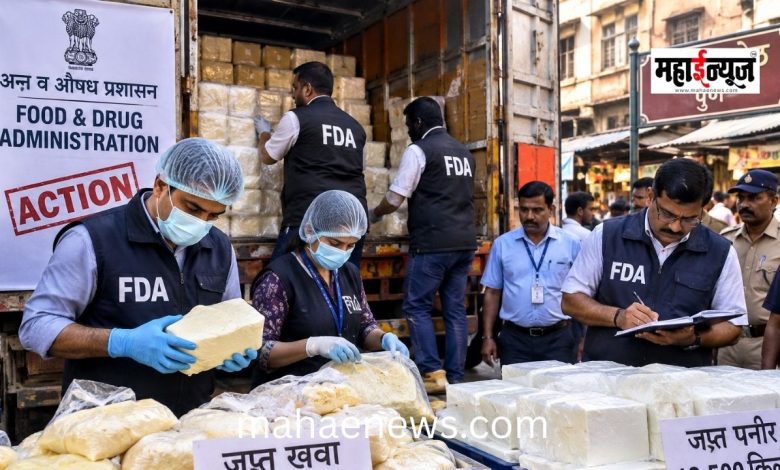 गणेशोत्सवापूर्वी पुण्यात FDAची धडक कारवाई; ३८ लाखांचा खवा-पनीर जप्त गणेशोत्सवापूर्वी पुण्यात FDAची धडक कारवाई; ३८ लाखांचा खवा-पनीर जप्त